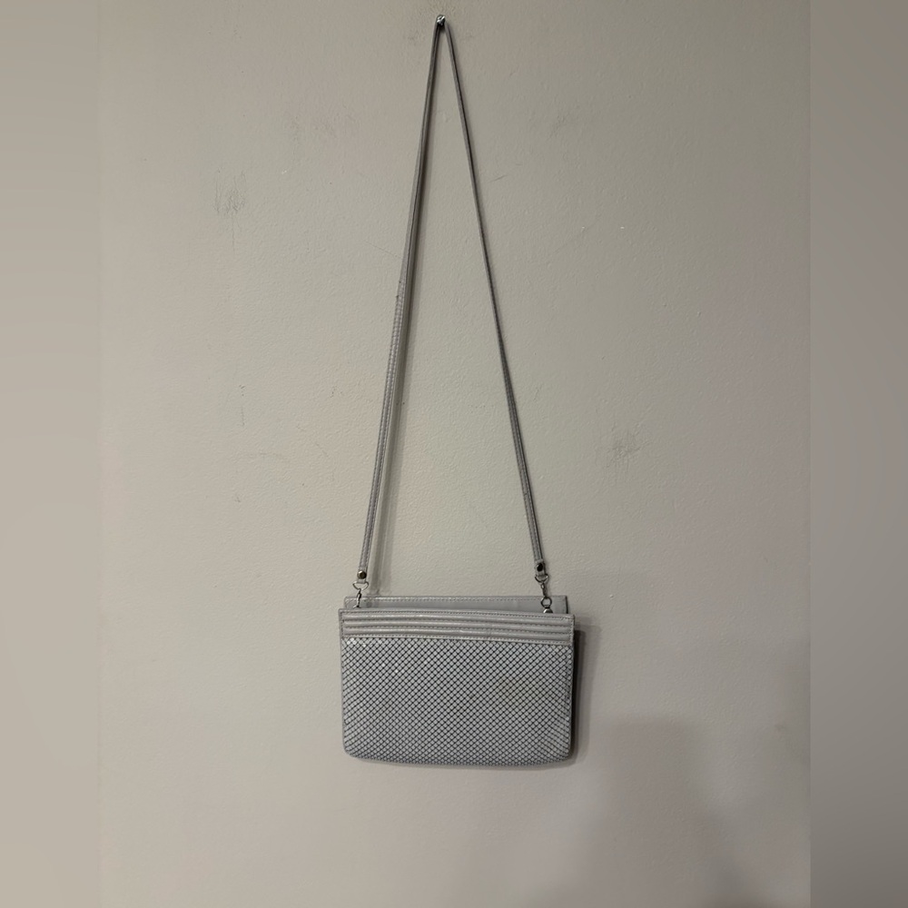 Vintage Whiting & Davis Gray Crossbody Bag in Great Preloved Condition!